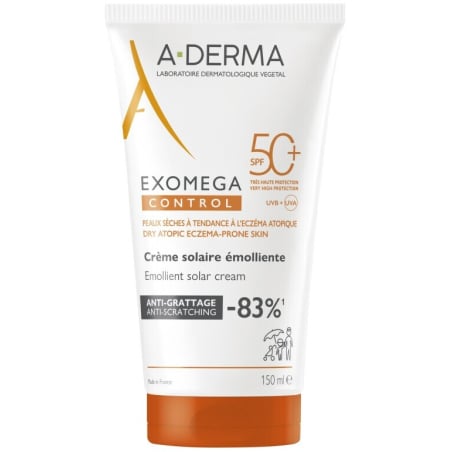 Emolienční ochranný krém SPF 50+ Exomega Control (Emollient Solar Cream) A-DERMA - 150 ml