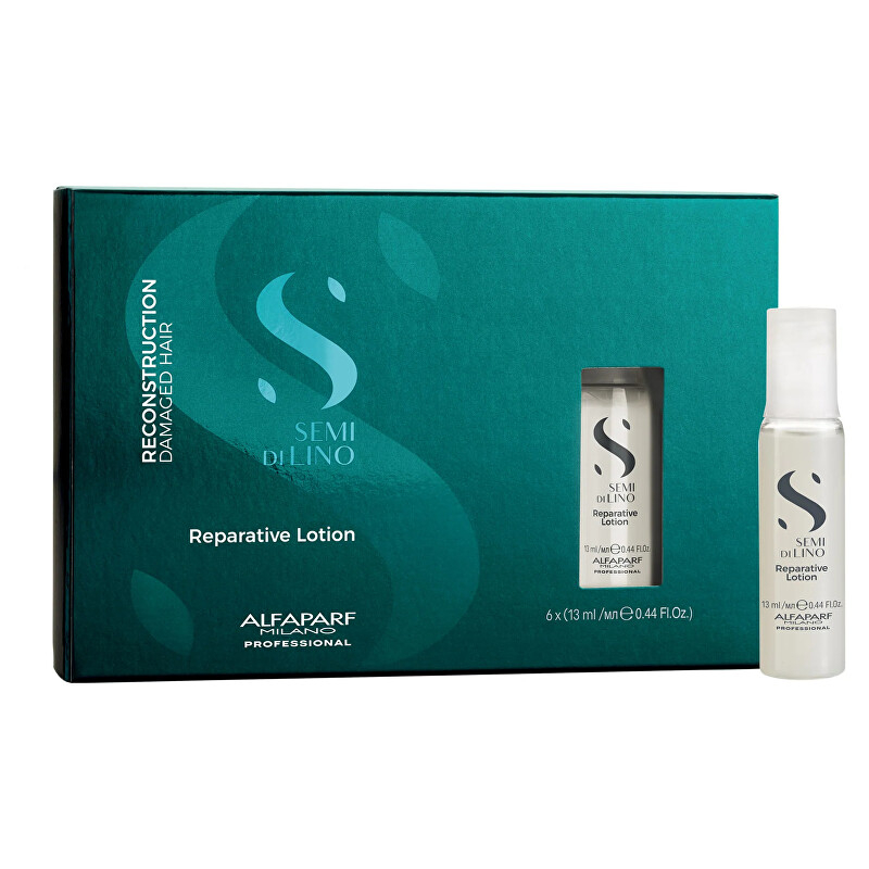 Rekonstrukční mléko pro poškozené vlasy Semi Di Lino Reconstruction (Reparative Lotion) Alfaparf Milano - 6 x 13 ml Rekonstrukční mléko pro poškozené vlasy Semi Di Lino Reconstruction (Reparative Lotion) Alfaparf Milano - 6 x 13 ml