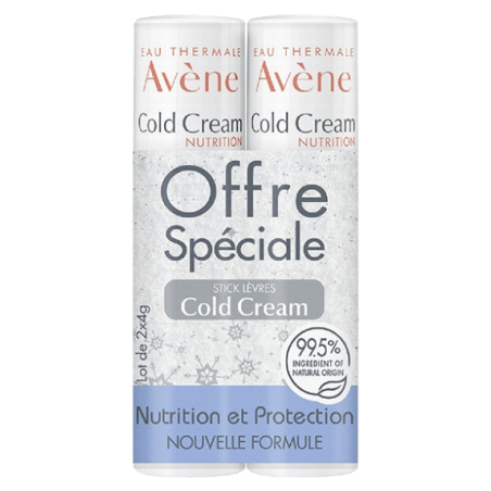 Sada vyživujících balzámů na rty Cold Cream Avène - 2 x 4 g
