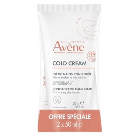 Sada krémů na ruce pro suchou až velmi suchou pokožku Cold Cream Avène - 2 x 50 ml