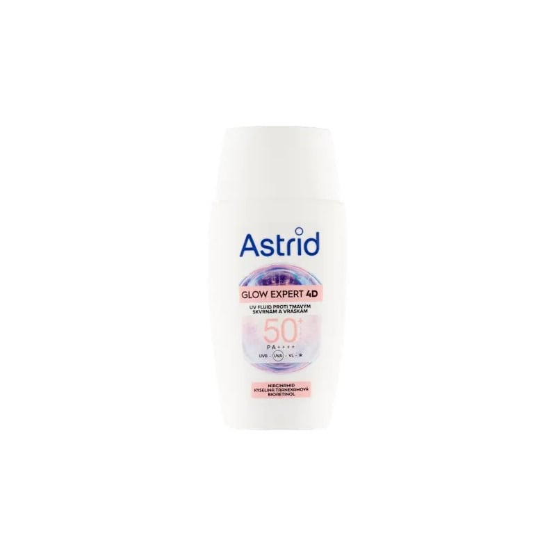 Pleťový fluid proti tmavým skvrnám a vráskám SPF 50 Glow Expert 4D Astrid - 50 ml Pleťový fluid proti tmavým skvrnám a vráskám SPF 50 Glow Expert 4D Astrid - 50 ml