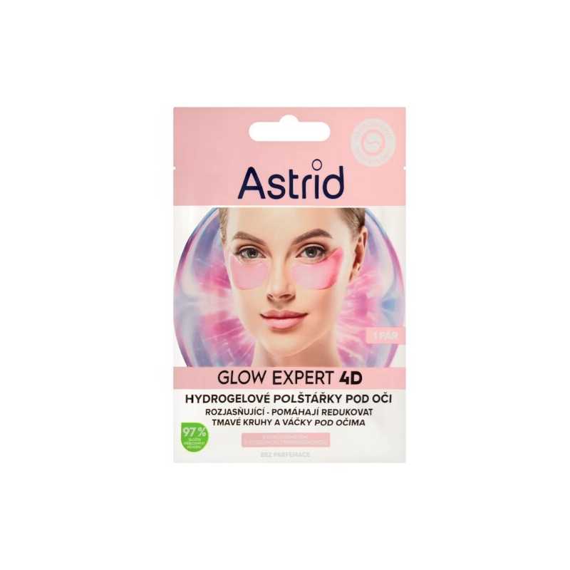 Rozjasňující hydrogelové polštářky pod oči s niacinamidem Glow Expert 4D Astrid