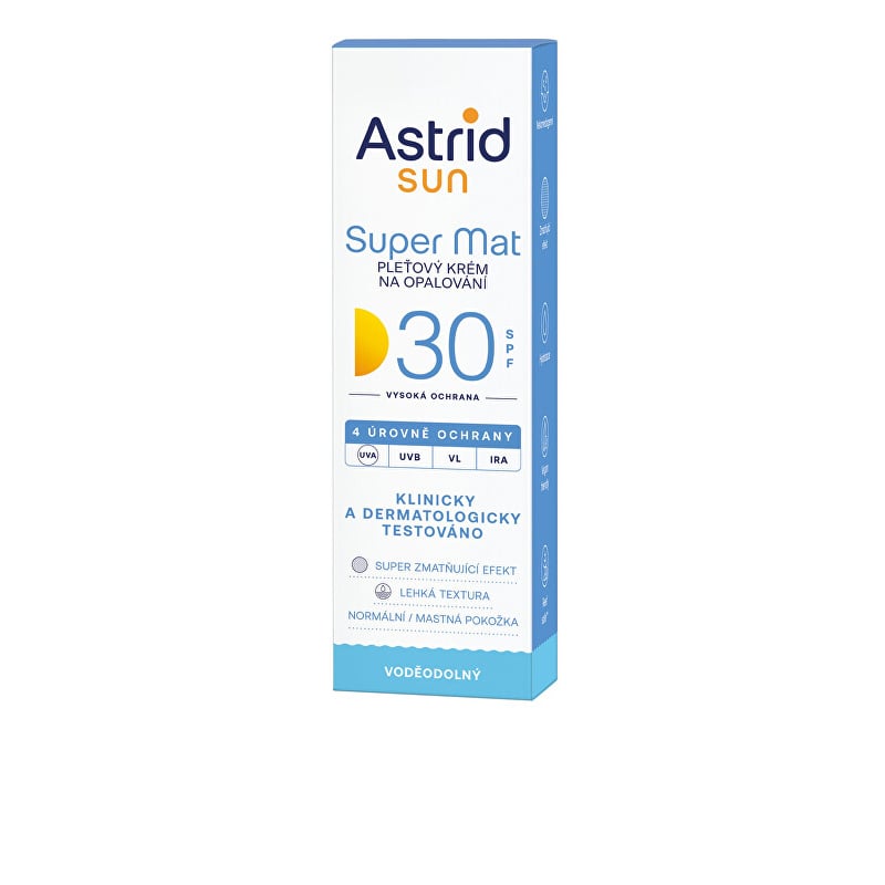 Pleťový krém na opalování SPF 30 Super Mat Astrid - 50 ml Pleťový krém na opalování SPF 30 Super Mat Astrid - 50 ml