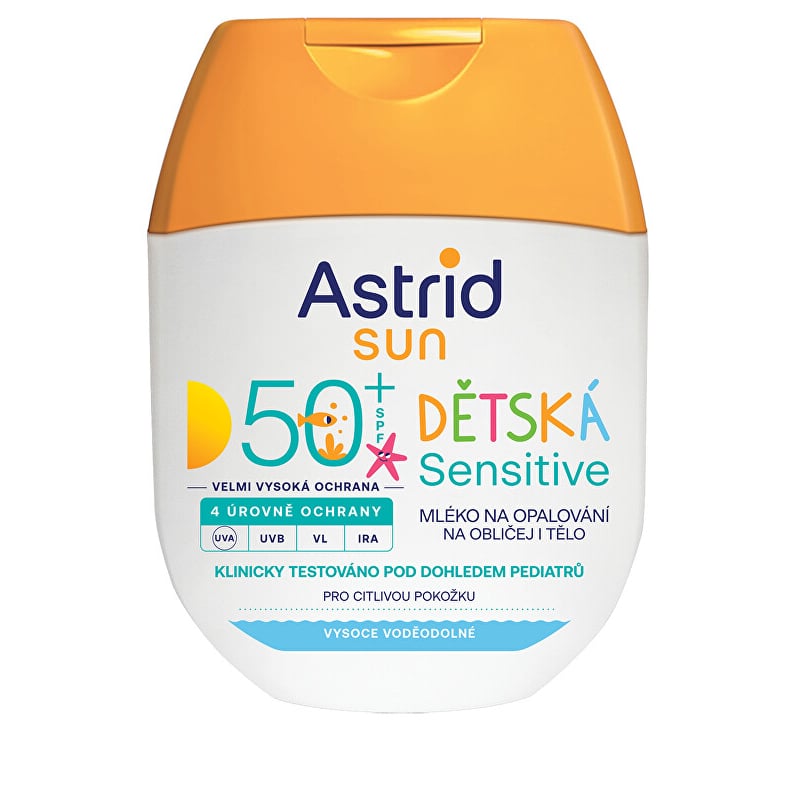Dětské mléko na opalování Sensitive SPF 50+ Astrid - 60 ml Dětské mléko na opalování Sensitive SPF 50+ Astrid - 60 ml