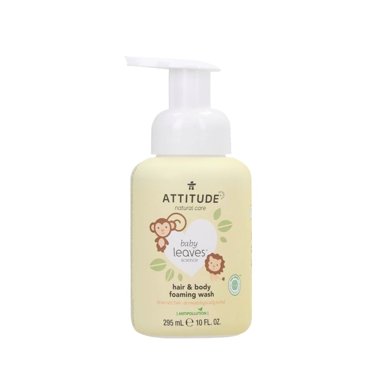 Dětská mycí pěna na tělo a vlasy s vůní hruškové šťávy Baby Leaves (Hair & Body Foaming Wash) Attitude - 295 ml Dětská mycí pěna na tělo a vlasy s vůní hruškové šťávy Baby Leaves (Hair & Body Foaming Wash) Attitude - 295 ml
