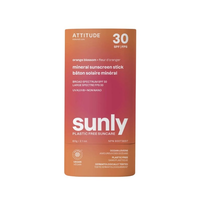 Minerální ochranná tyčinka na tělo Orange Blossom SPF 30 Sunly (Mineral Sunscreen Stick) Attitude - 60 g Minerální ochranná tyčinka na tělo Orange Blossom SPF 30 Sunly (Mineral Sunscreen Stick) Attitude - 60 g