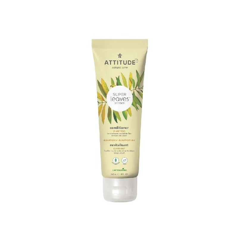 Přírodní rozjasňující kondicionér pro normální a mastné vlasy Super Leaves (Clarifying Conditioner) Attitude - 240 ml Přírodní rozjasňující kondicionér pro normální a mastné vlasy Super Leaves (Clarifying Conditioner) Attitude - 240 ml