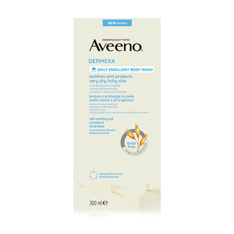 Emolienční sprchový gel bez parfemace Dermexa (Daily Emollient Body Wash) Aveda - 300 ml