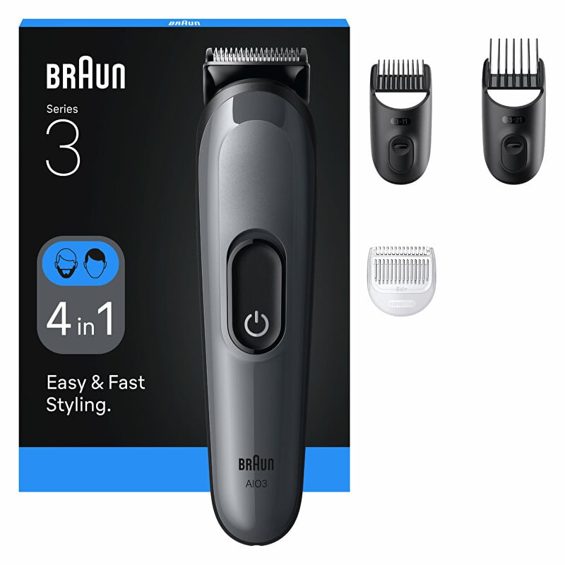 Multifunkční zastřihovač 4v1 Series 3 AIO3500 Grey Aveda Multifunkční zastřihovač 4v1 Series 3 AIO3500 Grey Aveda
