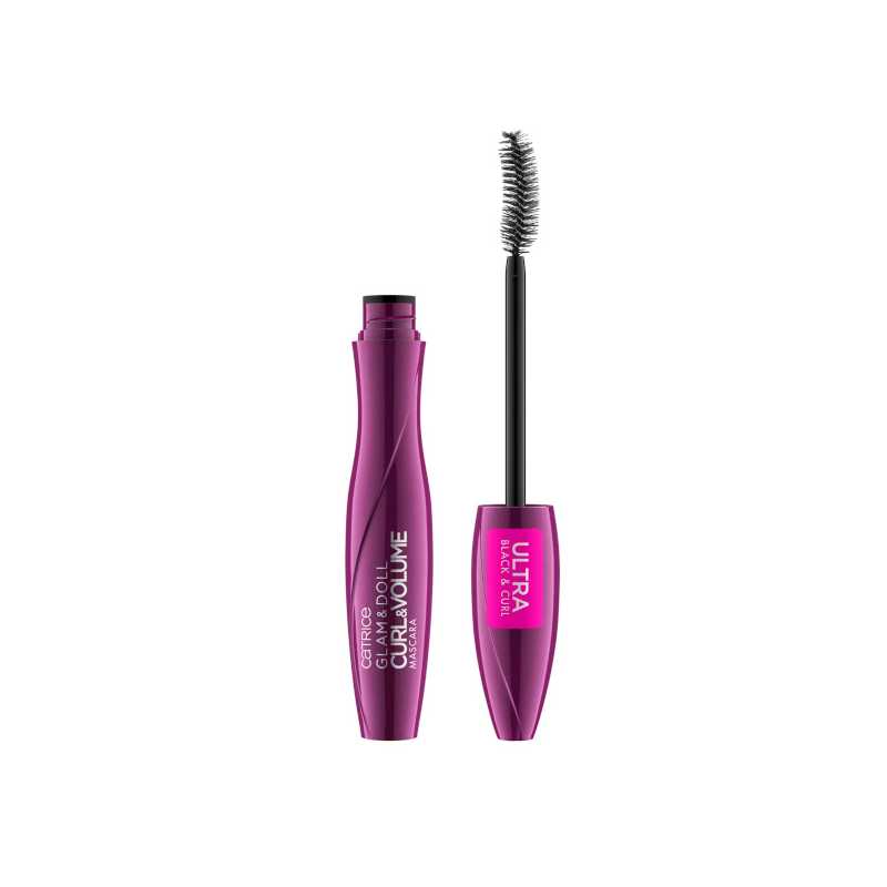 Řasenka pro dramatický objem a natočení řas Glam & Doll (Curl & Volume Mascara) Aveda / Odstín: Black - 10 ml