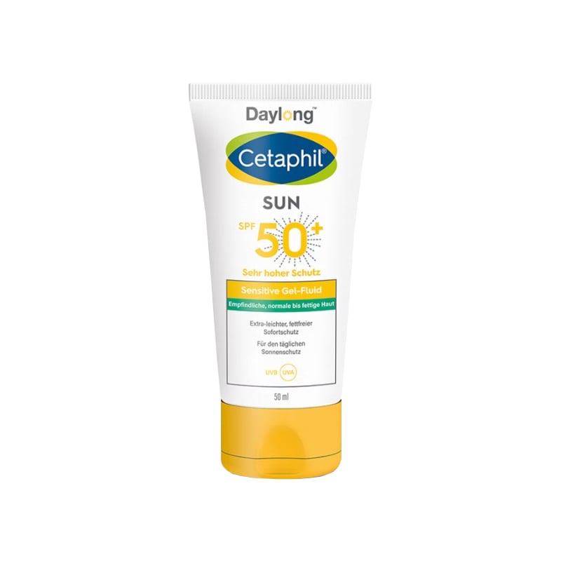 Opalovací gelový fluid pro citlivou až mastnou pleť SPF 50+ Cetaphil Sun (Sensitive Gel-Fluid) Aveda - 50 ml
