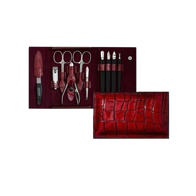 Rodinná červená manikúra Solingen z pravé kůže PL25204 Aveda