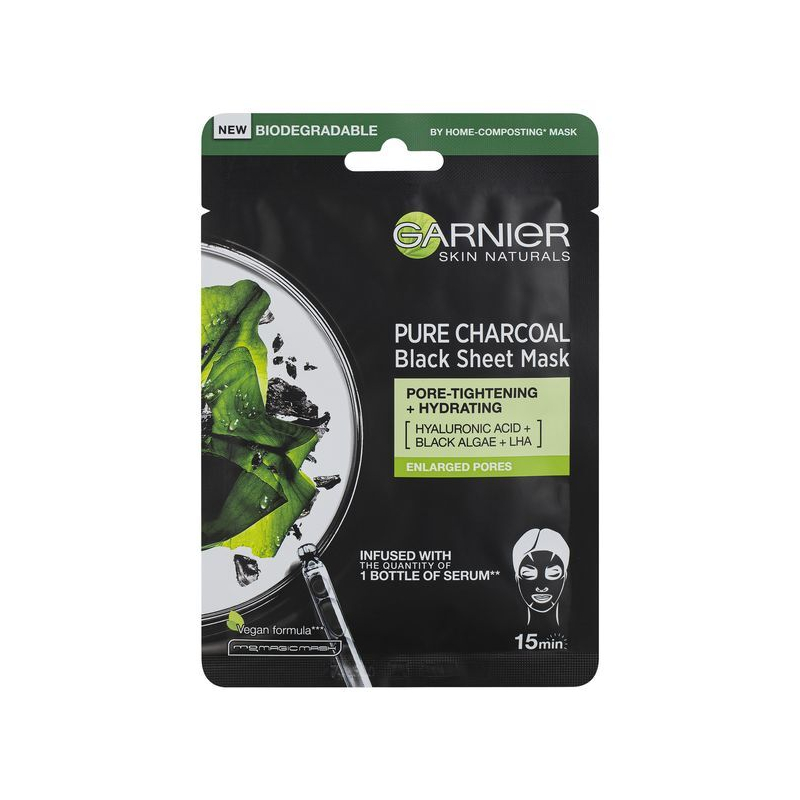 Černá textilní maska s extraktem z mořských řas Pure Charcoal Skin Naturals (Black Tissue Mask) Aveda - 28 g Černá textilní maska s extraktem z mořských řas Pure Charcoal Skin Naturals (Black Tissue Mask) Aveda - 28 g