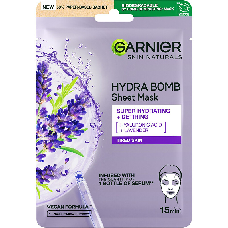 Hydratační textilní maska proti projevům únavy s výtažkem z levandule Skin Naturals Hydra Bomb (Tissue Mask) Aveda - 28 g Hydratační textilní maska proti projevům únavy s výtažkem z levandule Skin Naturals Hydra Bomb (Tissue Mask) Aveda - 28 g