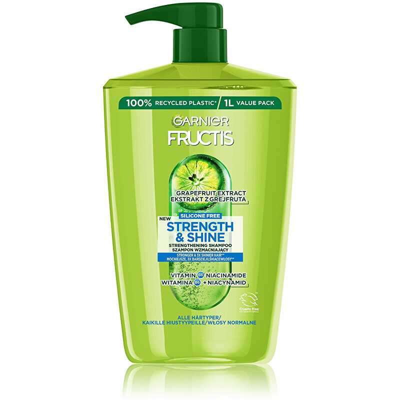 Posilující šampon pro všechny typy vlasů bez lesku a síly Fructis Strength & Shine (Strengthening Shampoo) Aveda - 1000 ml Posilující šampon pro všechny typy vlasů bez lesku a síly Fructis Strength & Shine (Strengthening Shampoo) Aveda - 1000 ml