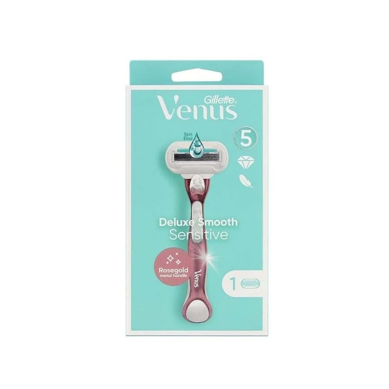 Holicí strojek Venus Extra Smooth Sensitive Rose Gold strojek + Aveda - 1 hlavice Holicí strojek Venus Extra Smooth Sensitive Rose Gold strojek + Aveda - 1 hlavice