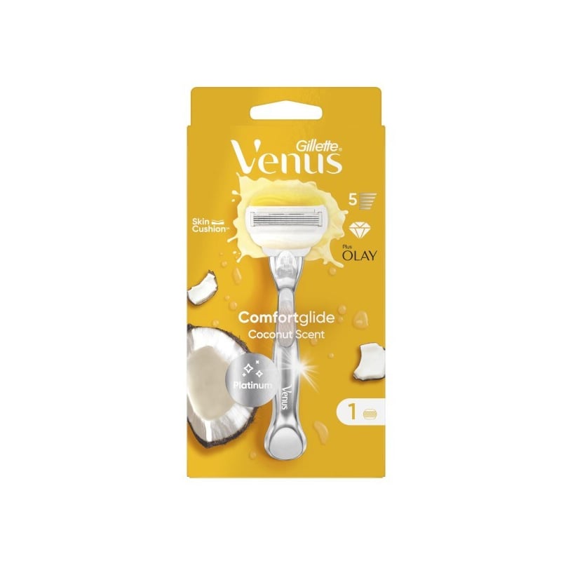 Dámský holicí strojek Venus Platinum Comfortglide Coconut + Aveda - 1 hlavice Dámský holicí strojek Venus Platinum Comfortglide Coconut + Aveda - 1 hlavice