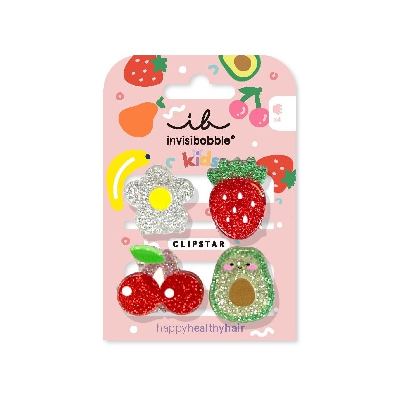 Skřipeček do vlasů Clipstar Frutti Fun Aveda - 4 ks Skřipeček do vlasů Clipstar Frutti Fun Aveda - 4 ks