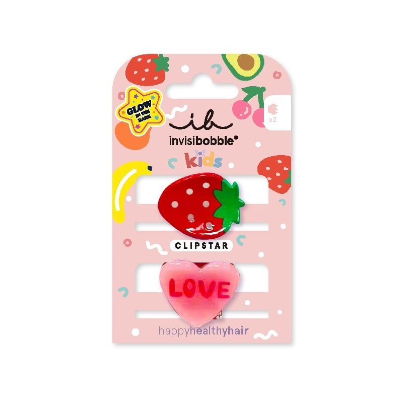 Skřipeček do vlasů Clipstar Glow Frutti Strawberry Aveda - 2 ks