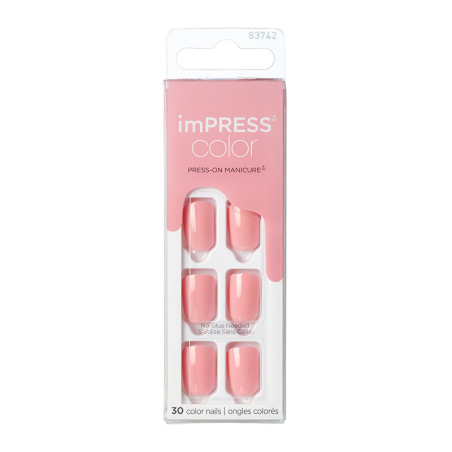 Samolepící nehty imPRESS Color Pretty Pink Aveda - 30 ks