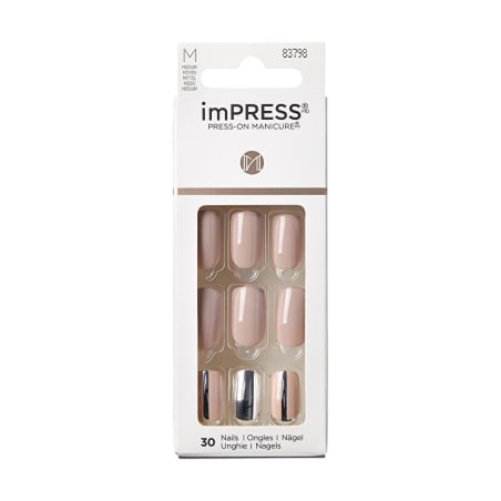 Samolepící nehty imPRESS Cloudy Aveda - 30 ks