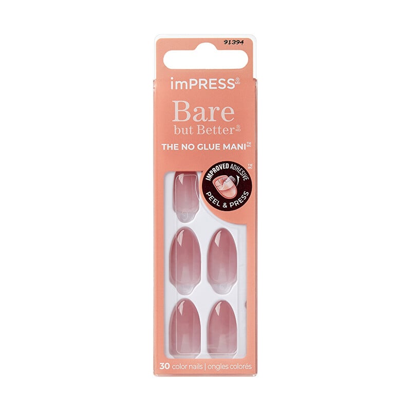 Nalepovací nehty ImPRESS Bare but Better MA / Serenity Aveda - 30 ks