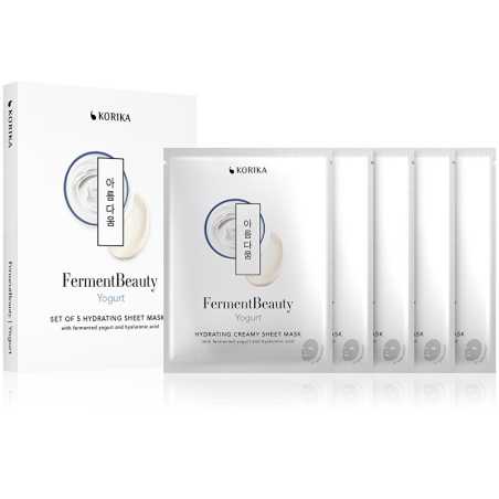 Sada hydratačních plátýnkových masek FermentBeauty Yogurt Aveda - 5 x 23 g