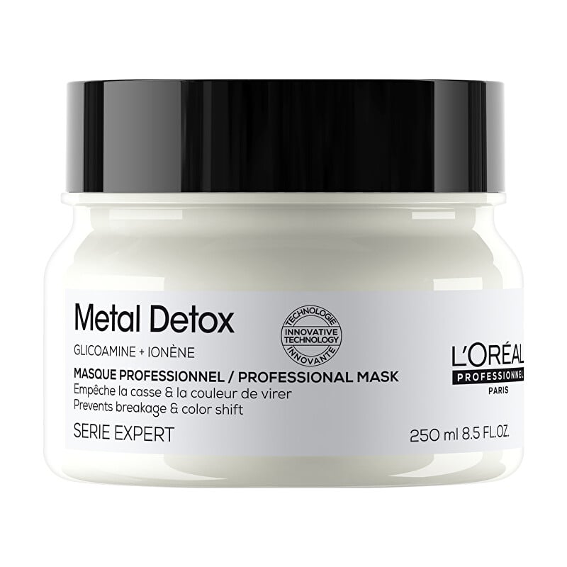 Maska pro barvené a poškozené vlasy, pro lesk vlasů, déletrvající barvu, bohatá textura Serie Expert Metal Detox Aveda - 250 ml Maska pro barvené a poškozené vlasy, pro lesk vlasů, déletrvající barvu, bohatá textura Serie Expert Metal Detox Aveda - 250 ml