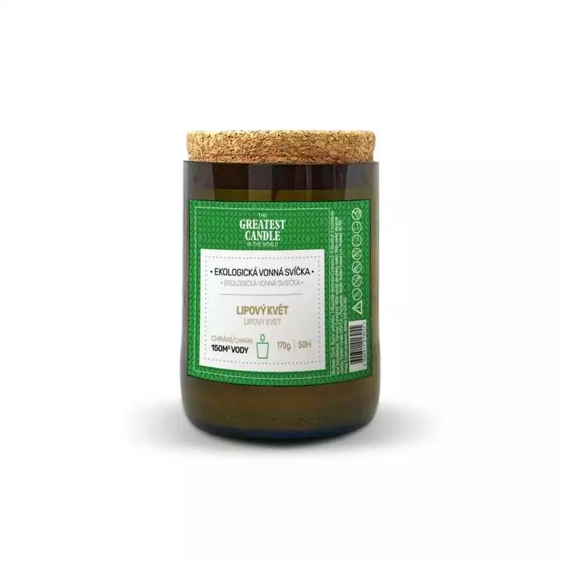 Svíčka v lahvi od vína lipový květ The Greatest Candle - 170 g Svíčka v lahvi od vína lipový květ The Greatest Candle - 170 g