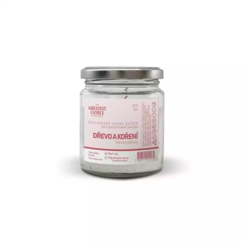 Zero-waste svíčka ve skle dřevo a koření The Greatest Candle - 120 g Zero-waste svíčka ve skle dřevo a koření The Greatest Candle - 120 g