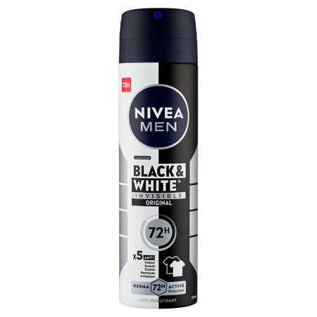 Antiperspirant ve spreji pro muže Invisible For Black & White Power Nivea - 150 ml