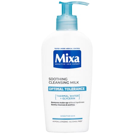 Odličovací mléko pro citlivou pleť Optimal Tolerance (Soothing Cleansing Milk) Mixa - 200 ml