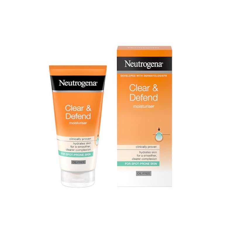 Hydratační krém bez obsahu oleje s kyselinou salicylovou Clear & Defend (Oil-Free Moisturiser) Neutrogena - 50 ml Hydratační krém bez obsahu oleje s kyselinou salicylovou Clear & Defend (Oil-Free Moisturiser) Neutrogena - 50 ml
