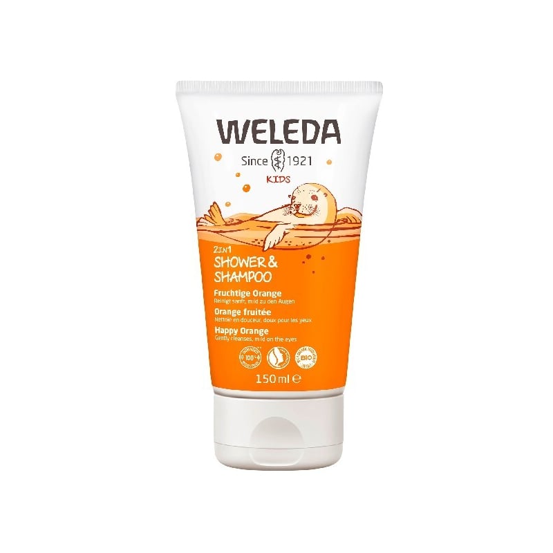 Sprchový krém a šampon 2 v 1 Šťastný pomeranč Weleda - 150 ml Sprchový krém a šampon 2 v 1 Šťastný pomeranč Weleda - 150 ml