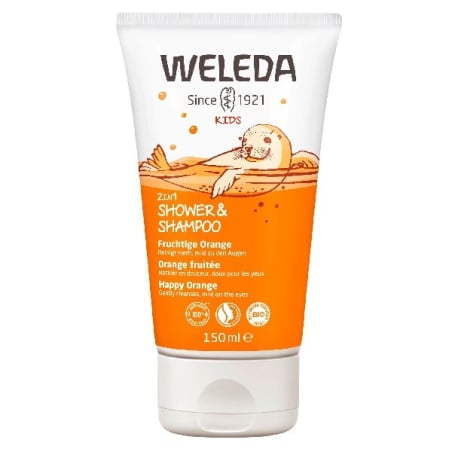 Sprchový krém a šampon 2 v 1 Šťastný pomeranč Weleda - 150 ml