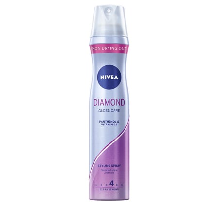 Lak na vlasy pro oslňující lesk vlasů Diamond Gloss Nivea - 250 ml