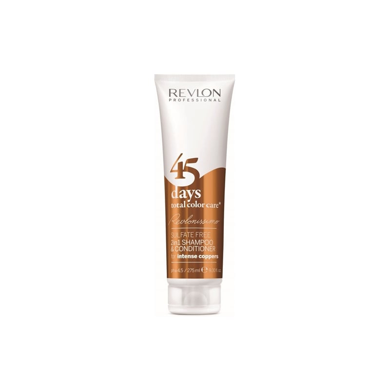 Šampon a kondicionér pro intenzivní měděné odstíny 45 days total color care Revlon Professional - 275 ml Šampon a kondicionér pro intenzivní měděné odstíny 45 days total color care Revlon Professional - 275 ml
