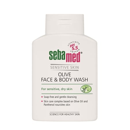 Mycí emulze s olivovým olejem na obličej a tělo Classic (Olive Face & Body Wash) Sebamed - 200 ml