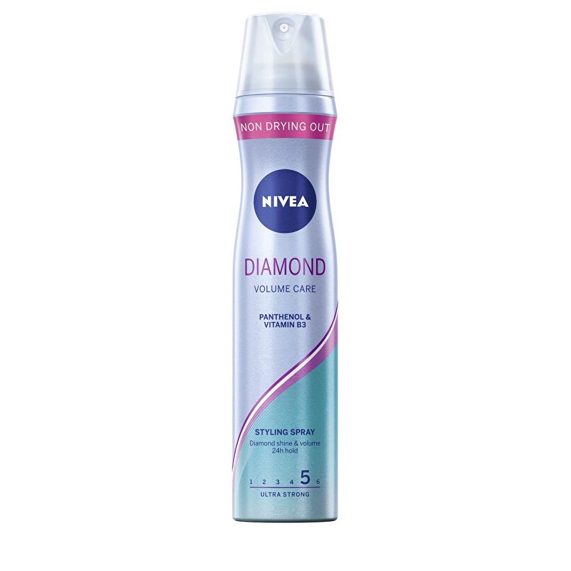Pečující lak na vlasy pro oslňující lesk vlasů Diamond Volume Care (Styling Spray) Nivea - 250 ml Pečující lak na vlasy pro oslňující lesk vlasů Diamond Volume Care (Styling Spray) Nivea - 250 ml
