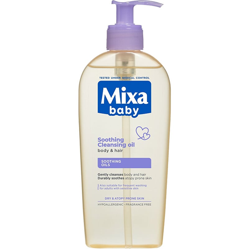 Zklidňující a čisticí olej pro děti Baby (Soothing Cleansing Oil For Body & Hair) Mixa - 250 ml