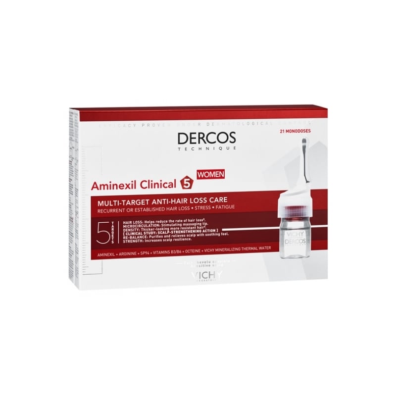 Multiúčelová kúra proti vypadávání vlasů pro ženy Dercos Aminexil 5 Vichy - 21 x 6 ml Multiúčelová kúra proti vypadávání vlasů pro ženy Dercos Aminexil 5 Vichy - 21 x 6 ml