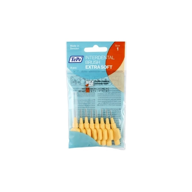 Mezizubní kartáčky Exra Soft TePe / Varianta: 0,45 mm oranžový - 8 ks Mezizubní kartáčky Exra Soft TePe / Varianta: 0,45 mm oranžový - 8 ks