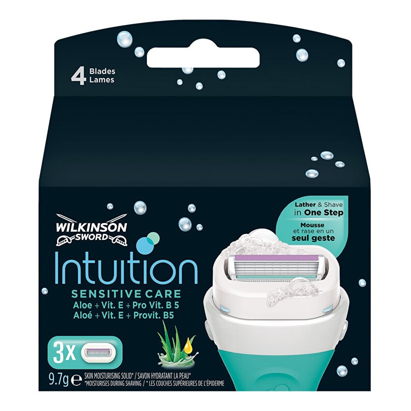 Náhradní hlavice Wilkinson Intuition Naturals Sensitive Wilkinson Sword - 3 ks Náhradní hlavice Wilkinson Intuition Naturals Sensitive Wilkinson Sword - 3 ks