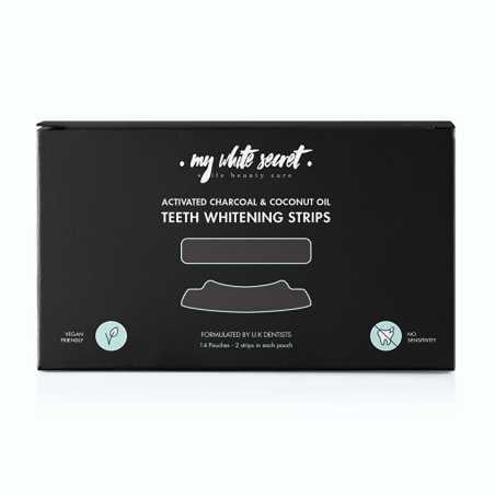 Bělicí pásky na zuby s aktivním uhlím Whitening Strips My White Secret - 14 ks