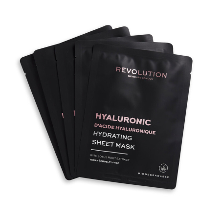 Sada pleťových masek Biodegradable (Hydrating Hyaluronic Acid Sheet Mask) Revolution Skincare