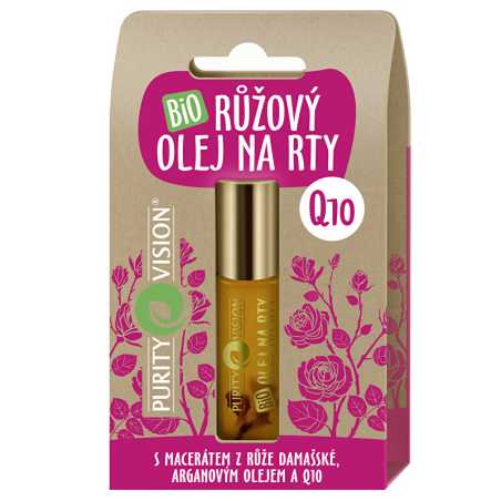 Bio Růžový olej na rty Q10 Purity Vision - 10 ml