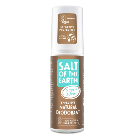 Přírodní deodorant ve spreji se zázvorem a jasmínem Ginger + Jasmine (Natural Deodorant) Salt Of The Earth - 100 ml