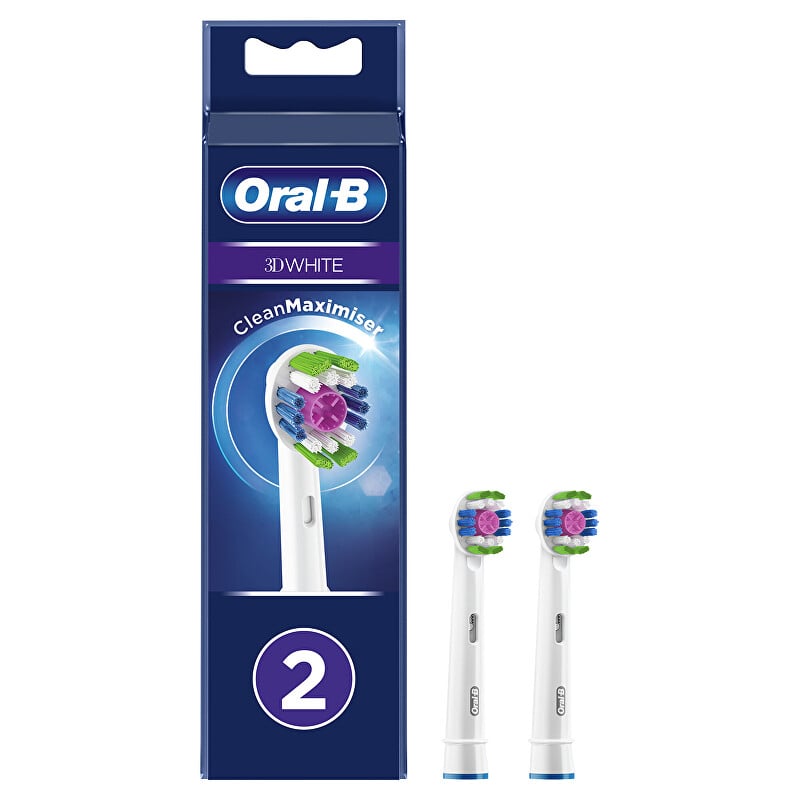 Náhradní kartáčové hlavice s Technologií CleanMaximiser 3D White Oral B / Varianta: 4 ks - 4 ks Náhradní kartáčové hlavice s Technologií CleanMaximiser 3D White Oral B / Varianta: 4 ks - 4 ks