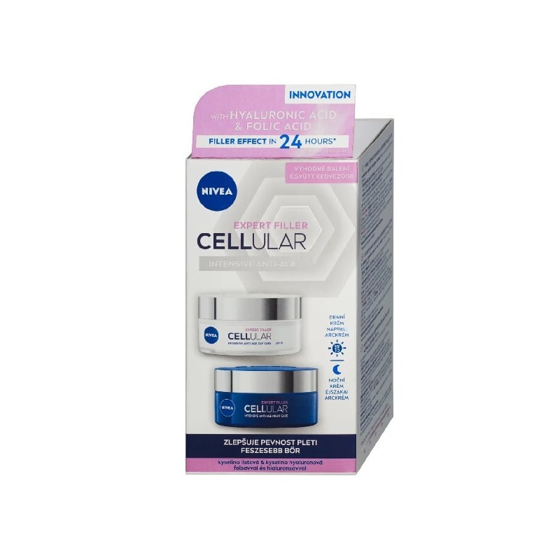 Dárková sada zpevňující péče pro zralou pleť Hyaluron Cellular Filler Nivea Dárková sada zpevňující péče pro zralou pleť Hyaluron Cellular Filler Nivea