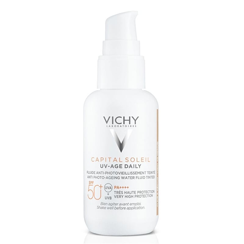 Tónovaný fluid bránící fotostárnutí SPF50+ Capital Soleil UV-Age Daily (Fluid) Vichy - 40 ml